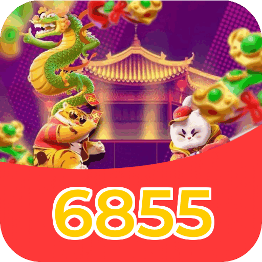 Interface do aplicativo 6855 mostrando jogos disponíveis no iOS e Android